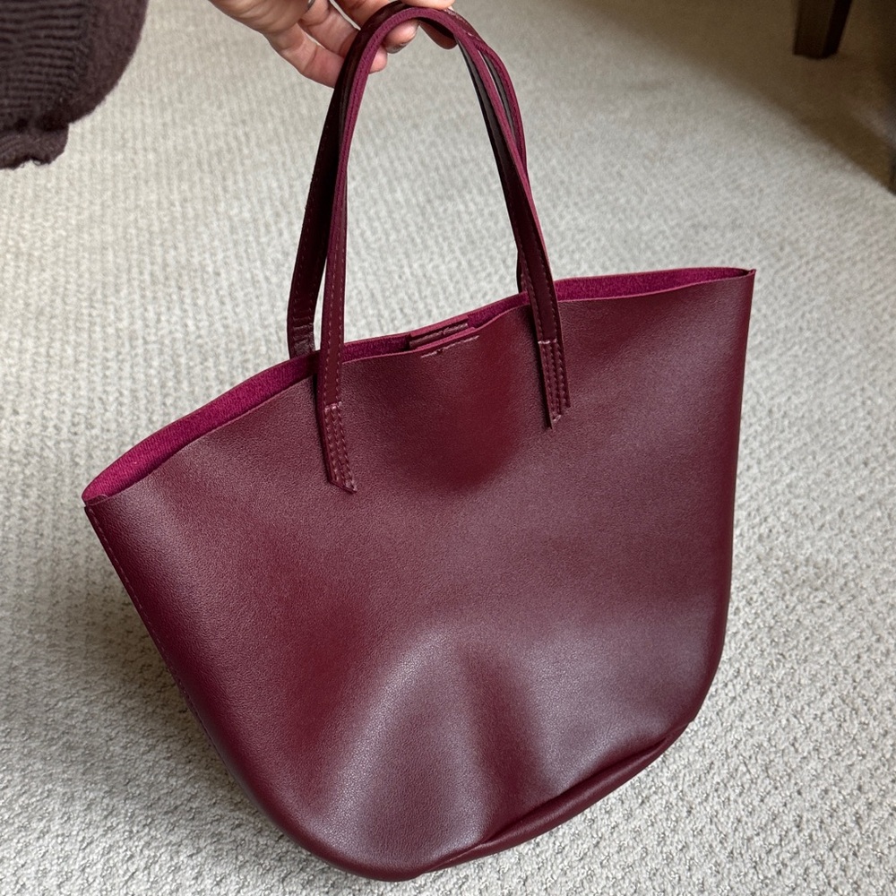 Elegant Burgundy Tote Bag